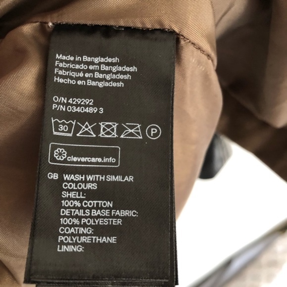 H & M  military/Utility Jacket,  khaki /Tan /Black - Picture 7 of 8